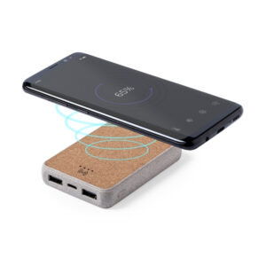 Powerbank 5000 mAh aus Weizenstroh mit individuellem Branding